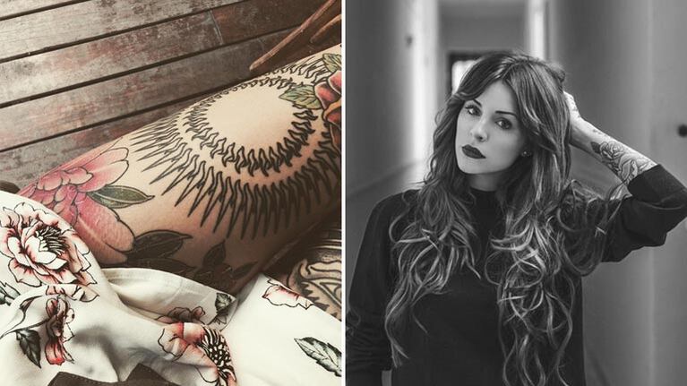 Candelaria Tinelli se tatuó una flor en su muslo izquierdo. Foto: Instagram.