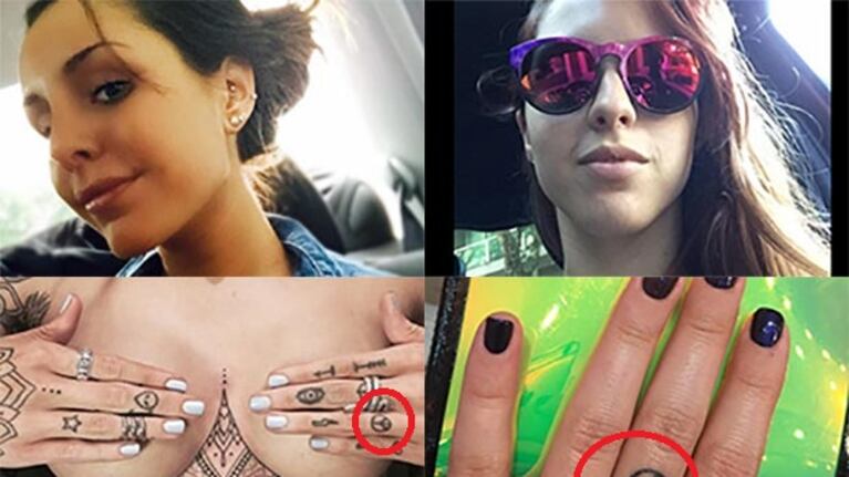 Candelaria Tinelli y Clarita Darín eligieron el símbolo de la paz en uno de sus dedos. (Fotos: Web, Twitter e Instagram)