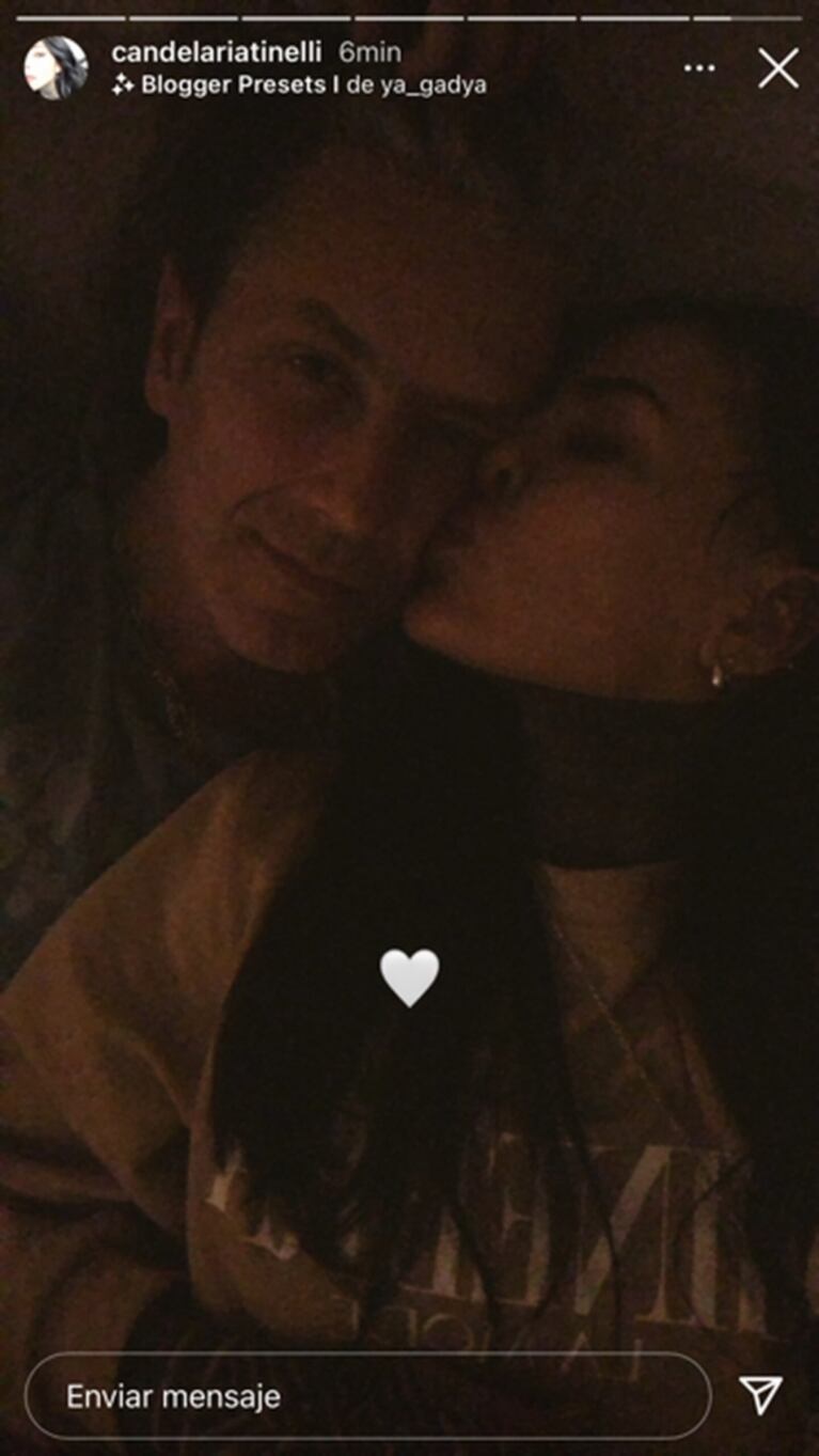 Candelaria Tinelli y Coti Sorokin compartieron su primera selfie a los besos, ¡pero la borraron!