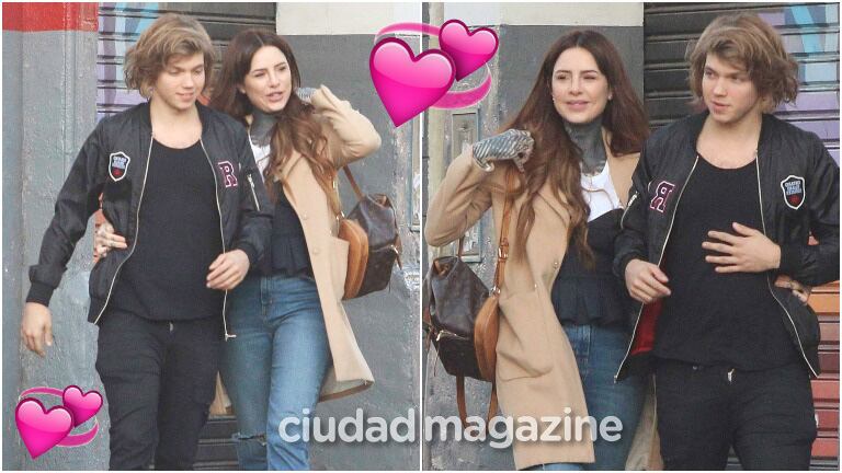 Candelaria Tinelli y Franco Masini, mimosos y enamorados en Palermo (Fotos: Movilpress)