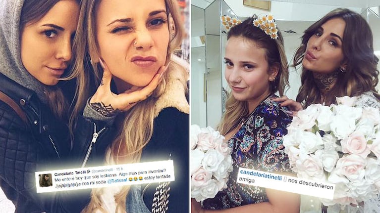 Candelaria Tinelli y su divertida reacción tras un insólito rumor sobre su sexualidad: "Me enteré hoy que soy lesbiana, nos descubrieron amiga"