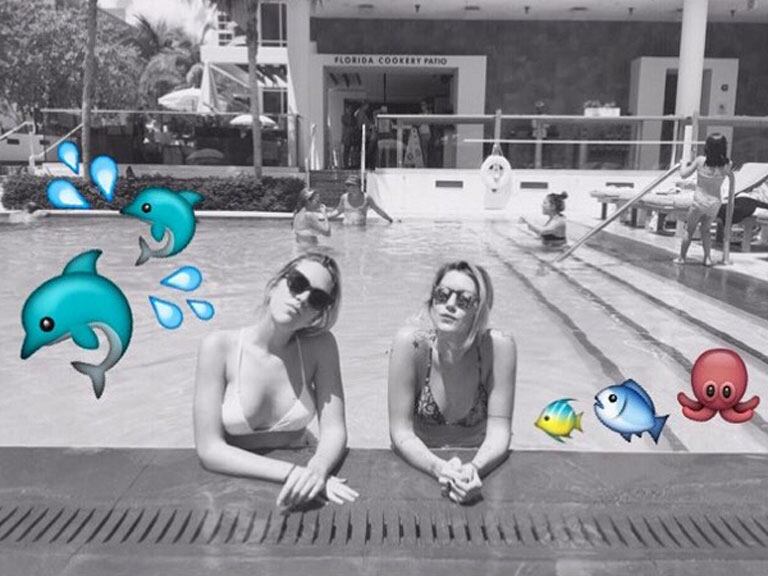Candelaria y Micaela Tinelli, de relax en Miami (Fotos: Instagram). 