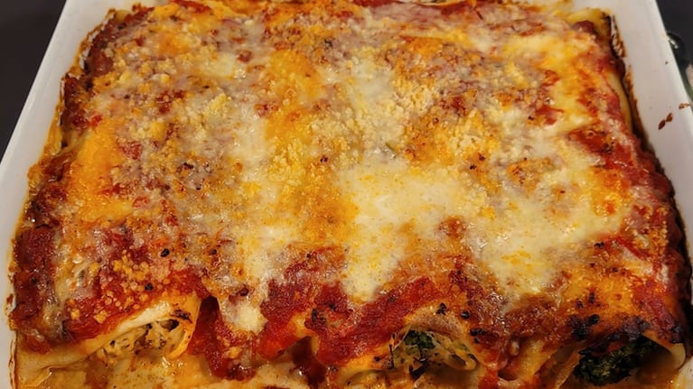 canelones, pollo