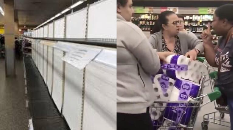 Caos en los supermercados australianos por la escasez de papel higiénico.