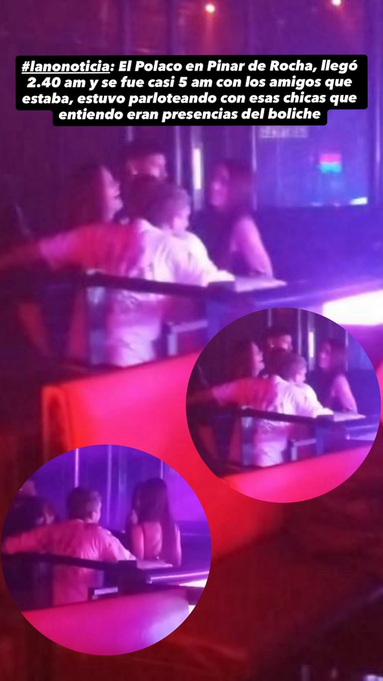 Captaron a El Polaco con dos chicas en un boliche hasta las 5 de la mañana: las fotos | Créditos: Instagram @gossipeame