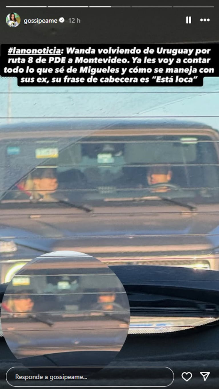Captaron a Wanda Nara y Martín Migueles volviendo de Punta del Este: las imágenes | Créditos: Instagram @gossipeame