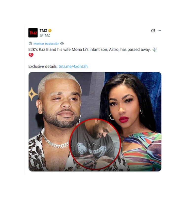 Captura: cuenta de X de TMZ