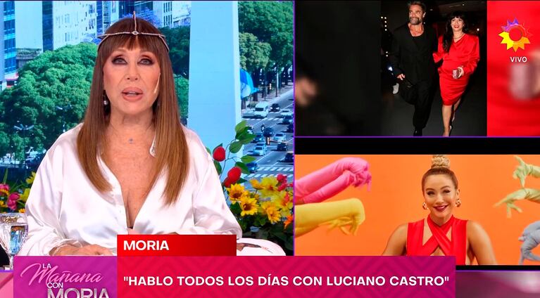 Captura de eltrece, La Mañana con Moria.