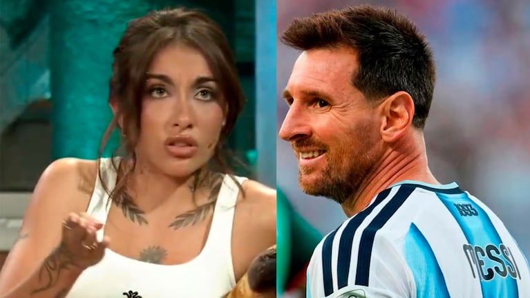 Captura de María Becerra en La Revuelta. Leo Messi (Foto: AP /Ed Zurga)