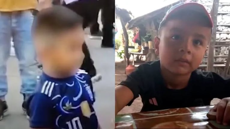 Captura de TV muestra la última imagen que se tiene del niño, que es muy parecido a Loan.