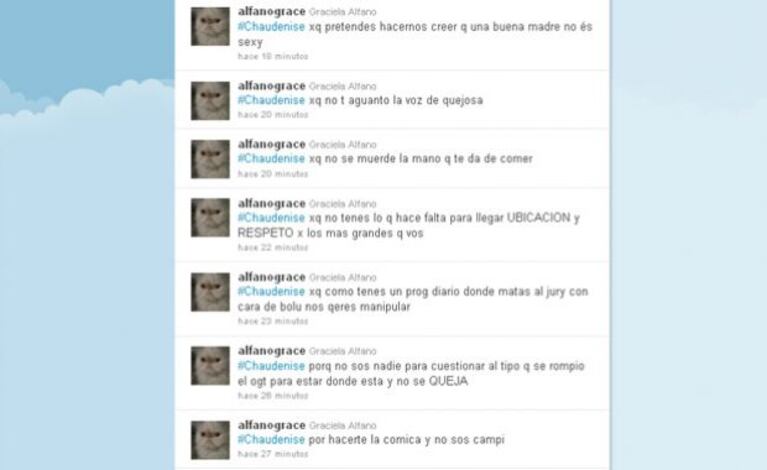 Captura del perfil de @alfanograce. (Foto: Twitter)