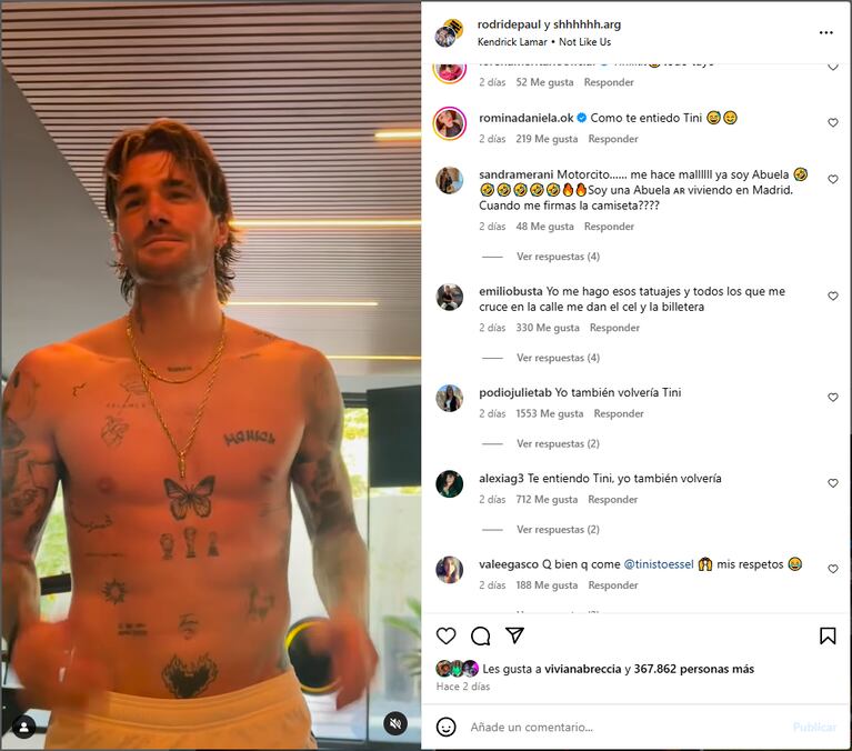 Captura Instagram @rodridepaul