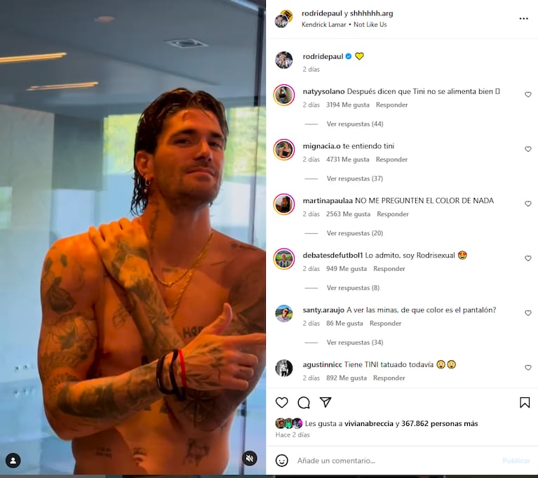 Captura Instagram @rodridepaul