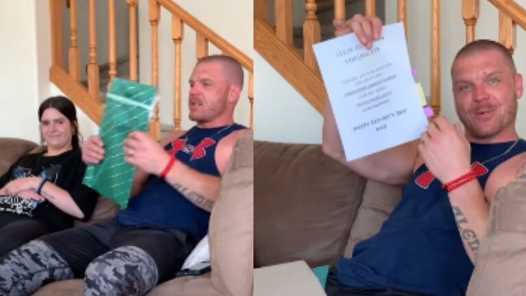 Capturan en vídeo el momento en que esta joven de 19 años pide al marido de su madre que la adopte oficialmente