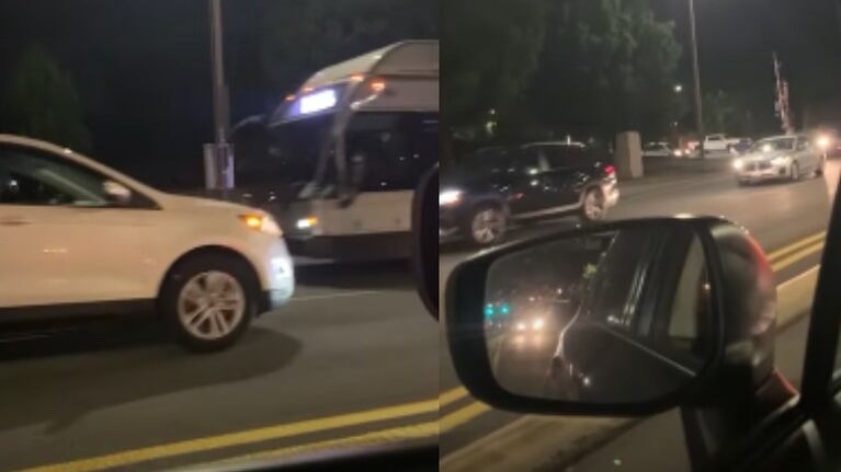 Capturan en vídeo el momento en que un coche se pone a dar marcha atrás en el carril contrario de una carretera