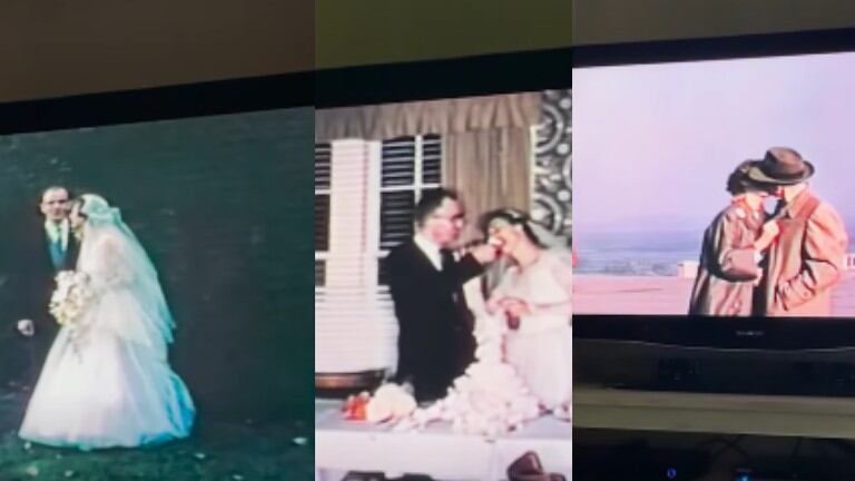 Capturan la emocionante reacción de este hombre de 92 años al ver el vídeo de su boda por primera vez en 65 años