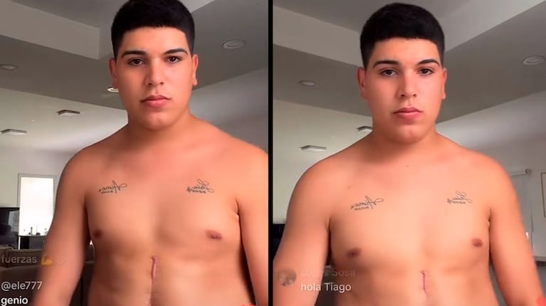 Capturas del vivo de Thiago Medina en TikTok.