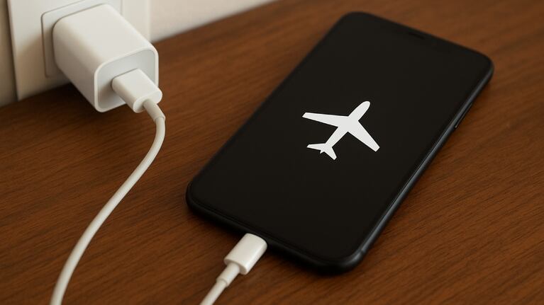 Cargar el celular en modo avión, una práctica recomendable. Foto: Freepik