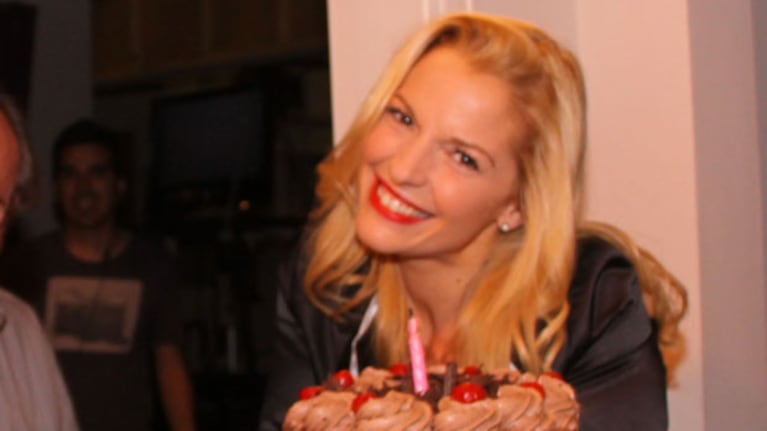 Carina Zampini fue sorprendida por sus compañeros (Foto: Telefe).
