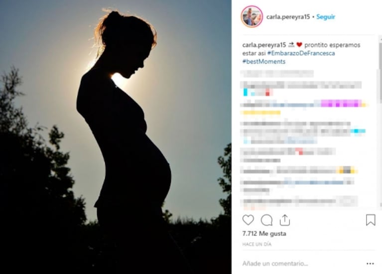 Carla Pereyra confirmó que espera su segundo hijo junto al Cholo Simeone: "Prontito esperamos estar así"