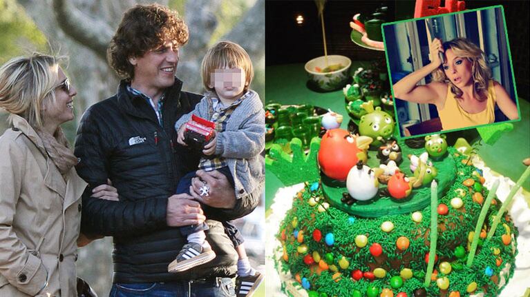 Carla Peterson, ¿cocinera? Le preparó una gran torta de cumple a Gaspar (Fotos: Instagram y Web). 