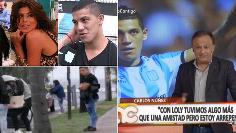 Carlos Núñez contó que tuvo una relación con Loly Antoniale y ella respondió furiosa. Fotos: Web, Monte Carlo TV y @anti_boti