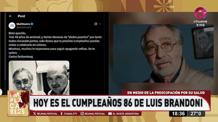 Carlos Rottemberg con Luis Brandoni.