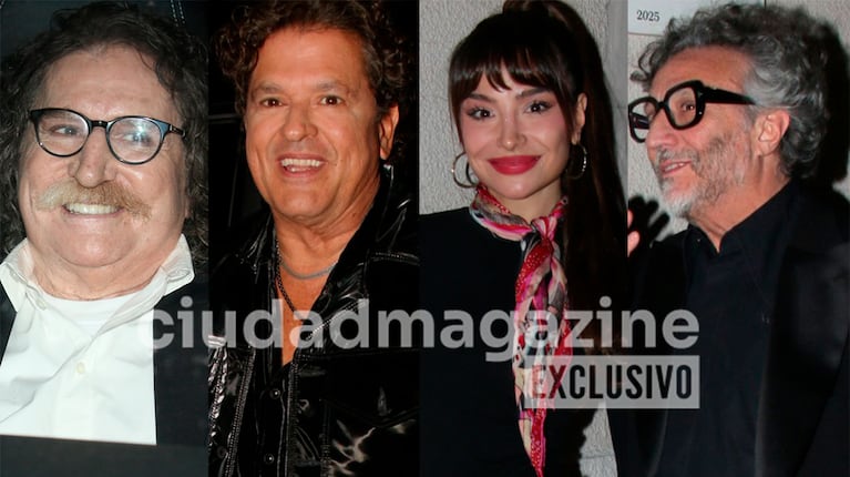 Carlos Vives, Brenda Asnicar y Fito Páez en el cumpleaños de Charly García (Fotos: Movilpress).