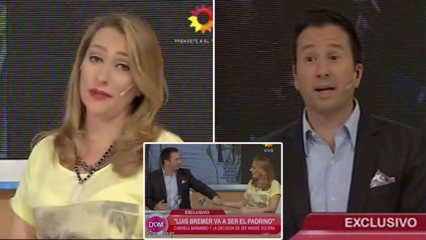 Carmela Bárbaro le ofreció ¡al aire! a Luis Bremer ser el padrino de su hijo. Captura de TV