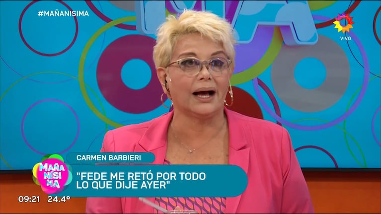 Carmen Barbieri definió sin piedad a las “angelitas” y a Ángel de Brito, tras el picante cruce mediático