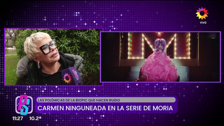 Carmen Barbieri habló de la serie de Moria Casán (Foto: captura de eltrece).