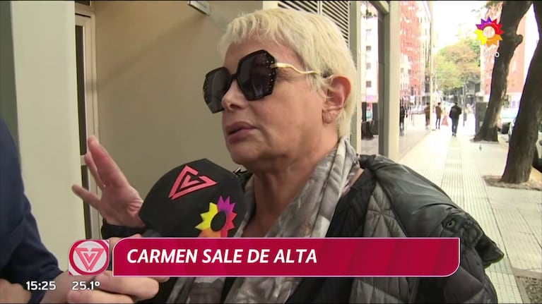 Carmen Barbieri habló tras salir de su internación (Foto: captura de eltrece).