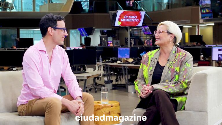 Carmen Barbieri mano a mano con Ciudad en el Centro de Contenidos Multiplataforma de Artear.
