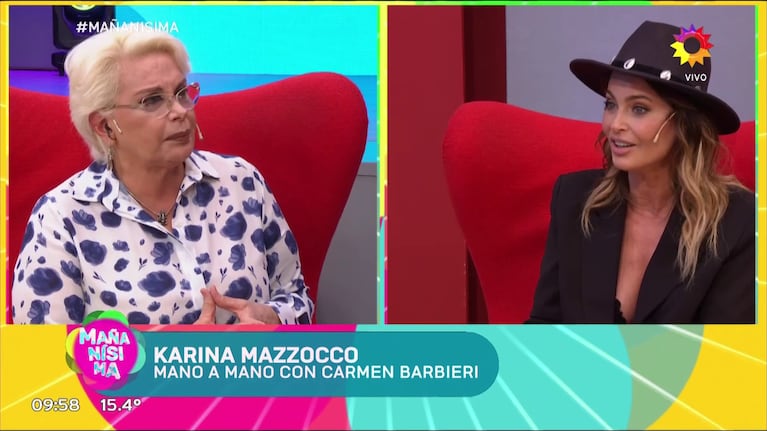 Carmen Barbieri y Karina Mazzocco, cara a cara en Mañanísima.
