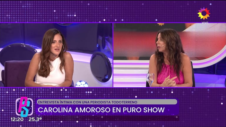 Carolina Amoroso en Puro Show (Foto: captura de eltrece).
