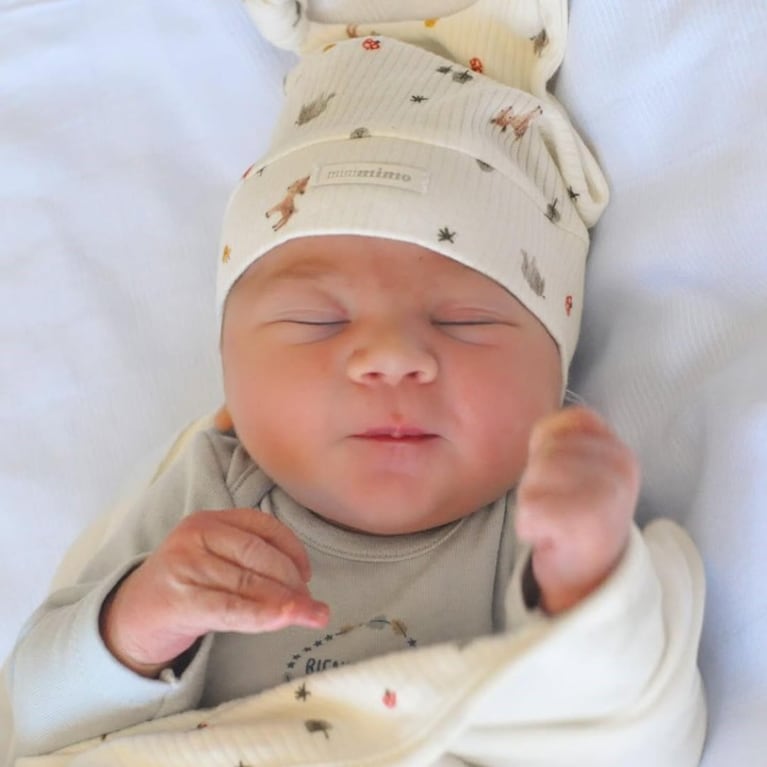 Carolina Amoroso presentó a su primer hijo: “Vicente está en nuestros brazos” | Créditos: Instagram @amorosocaro