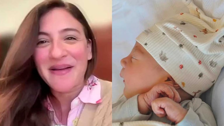 Carolina Amoroso y su bebé Vicente (Foto: captura TN)