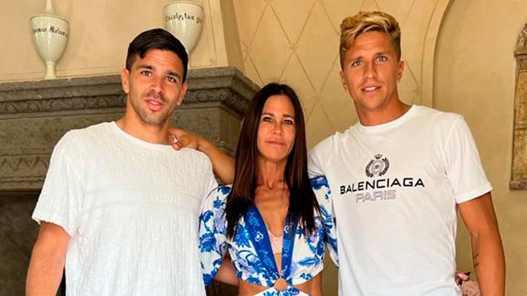 Carolina Baldini se reencontró con sus hijos en plena polémica con el Cholo Simeone