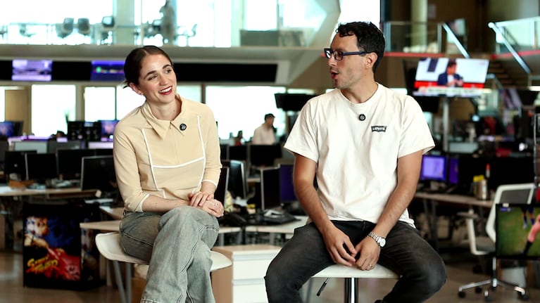 Carolina Kopelioff en el Centro de Contenidos Multiplataforma de Artear.