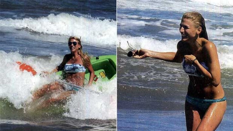 Carolina Oltra se divierte en Pinamar. (Foto: revista Caras)