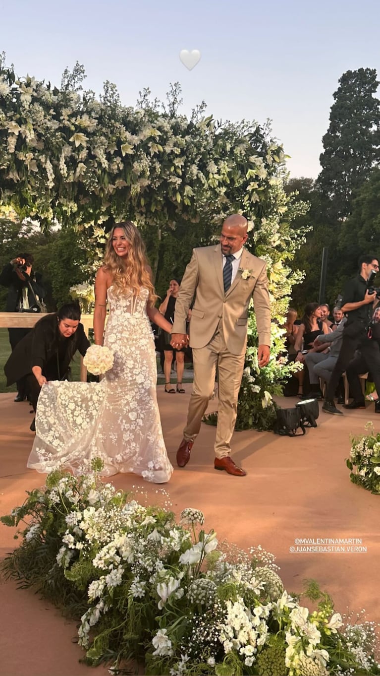 Casamiento de la Brujita Verón y Valentina Martin (Fotos: Instagram @valentinamartin y @juansebastian.veron)