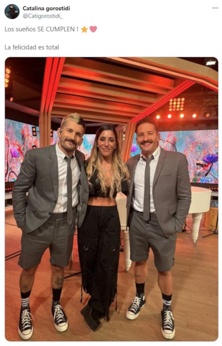 Cata conoció a Mau y Ricky Montaner.