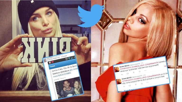 Catalina Artusi y Gisela Bernal, picantes en Twitter (Fotos: Captura y Web).