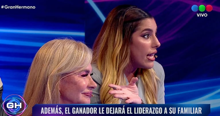 Catalina Gorostidi de Gran Hermano le hizo un picante gesto a Santiago del Moro y reaccionó en vivo