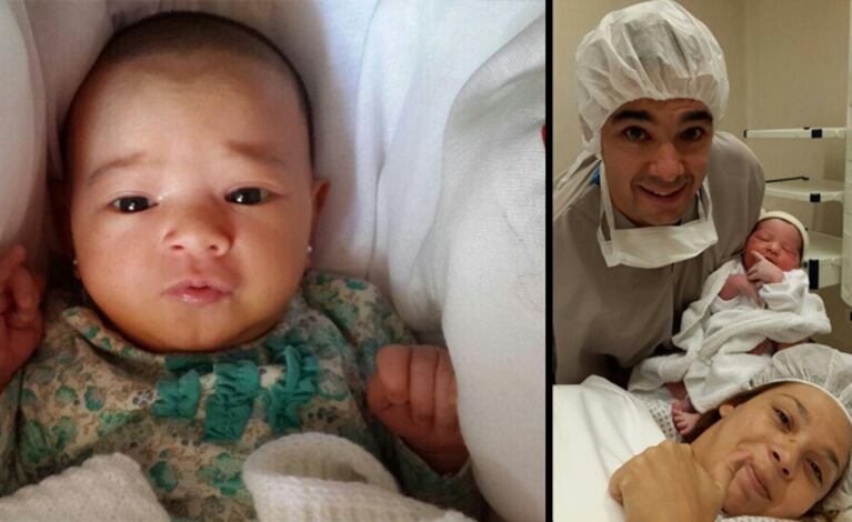 Catalina, la hija de Lissa Vera hoy y hace dos meses cuando nació. (Foto: Twitter @Lissa_Vera)