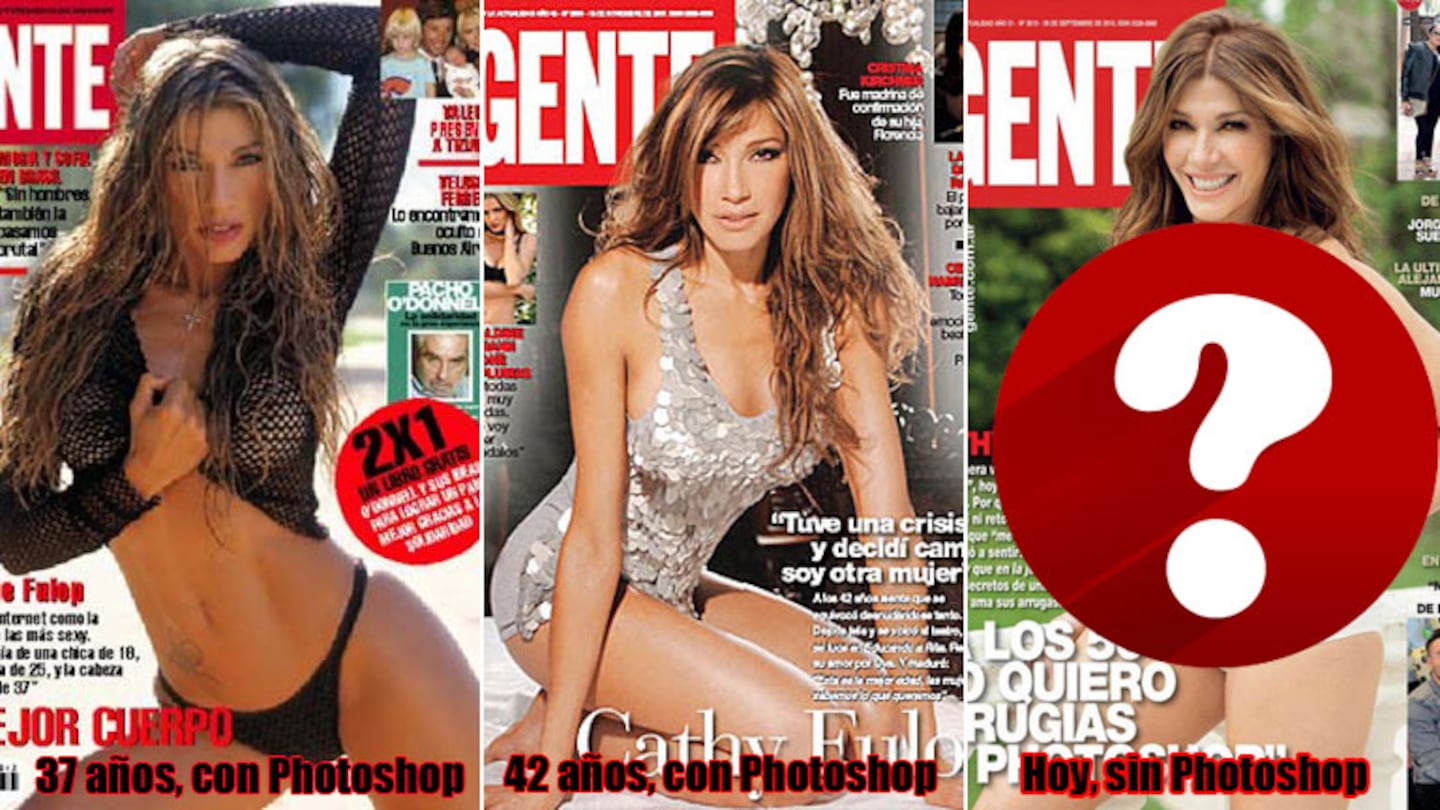 Catherine Fulop, la primera famosa en hacer una producción de fotos sin Photoshop. (Foto: revista Gente)