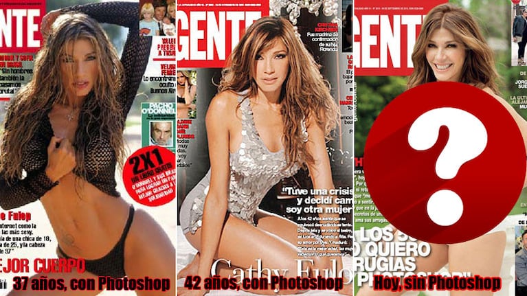 Catherine Fulop, la primera famosa en hacer una producción de fotos sin Photoshop. (Foto: revista Gente)