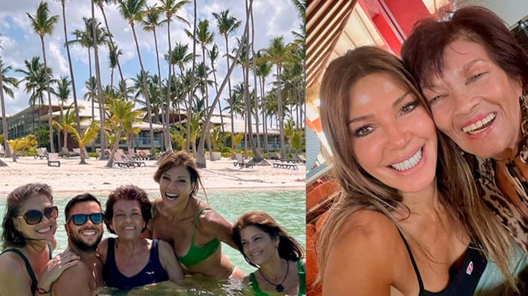 Catherine Fulop se fue de vacaciones con su mamá Cleo y toda su familia.