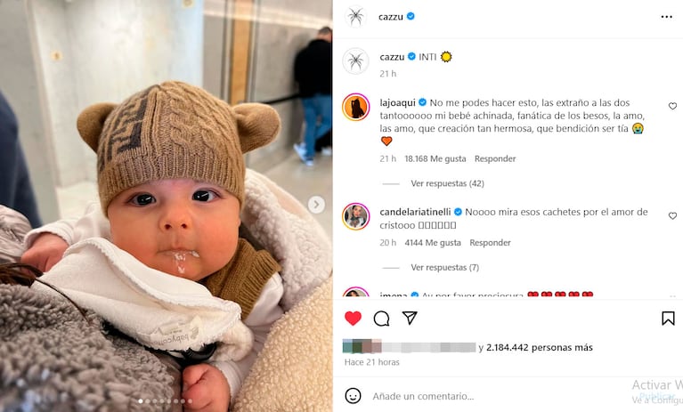 Cazzu mostró por primera vez a su hija, a cinco meses de ser mamá, y reveló su original nombre: las fotos