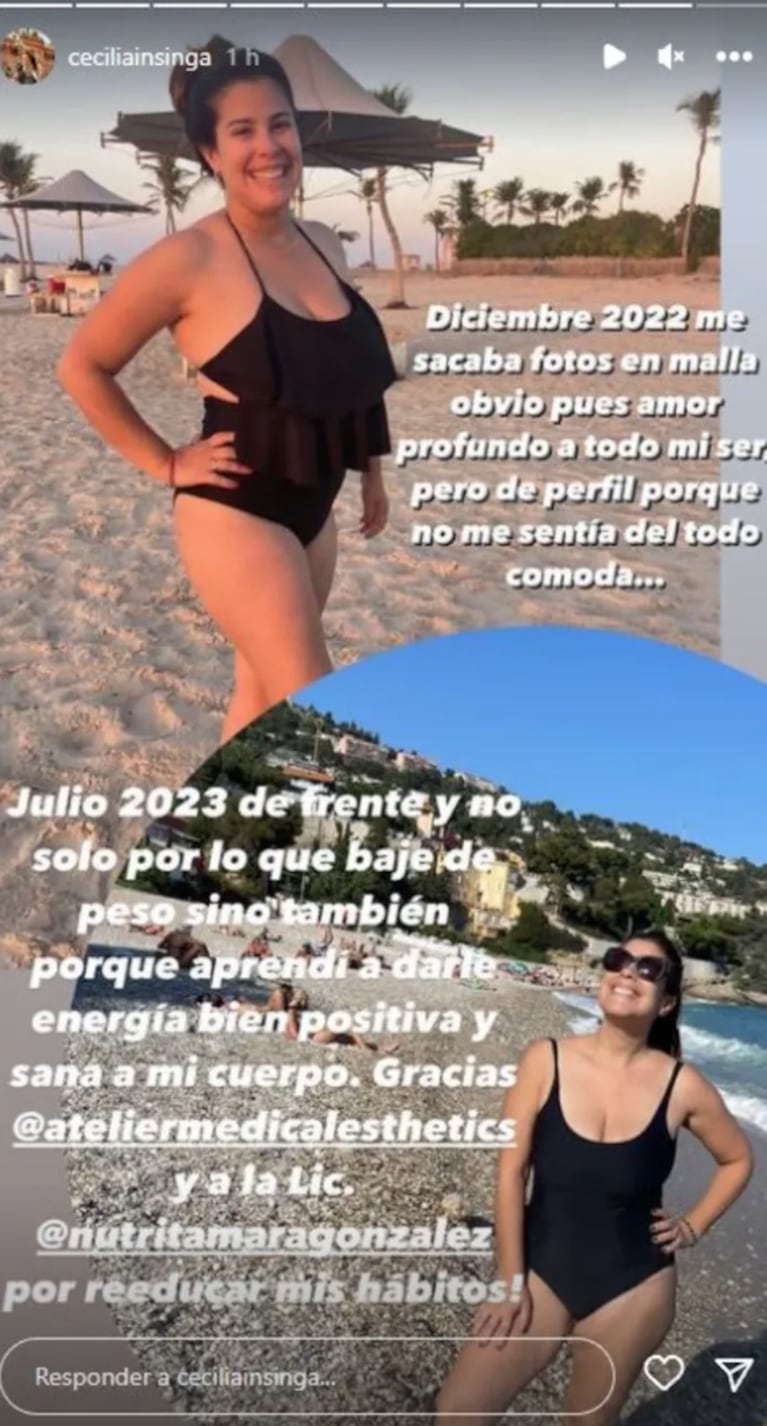 Cecilia Insinga habló a fondo de su cambio de vida: "Bajé de peso y aprendí a darle energía sana a mi cuerpo"